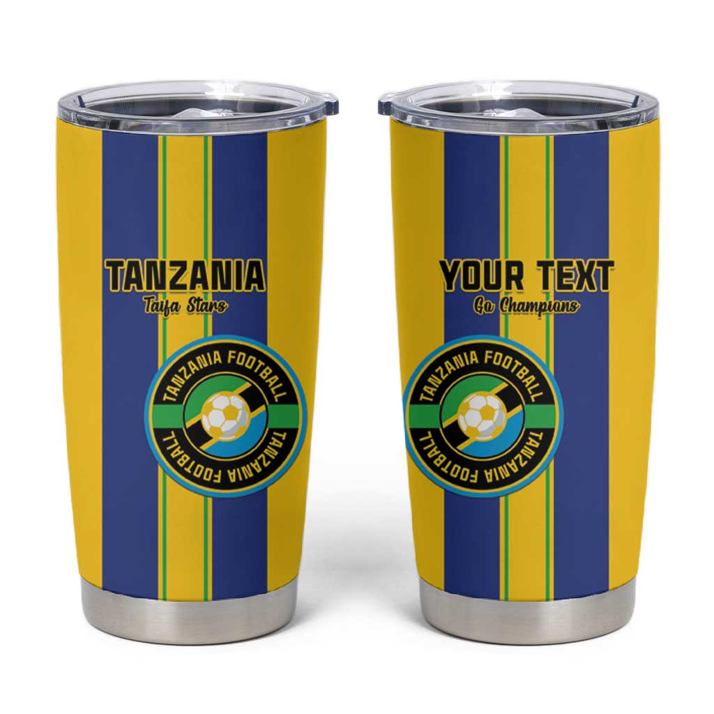 Custom Afro Tanzania Football Tumbler Cup We Are Champions LT15