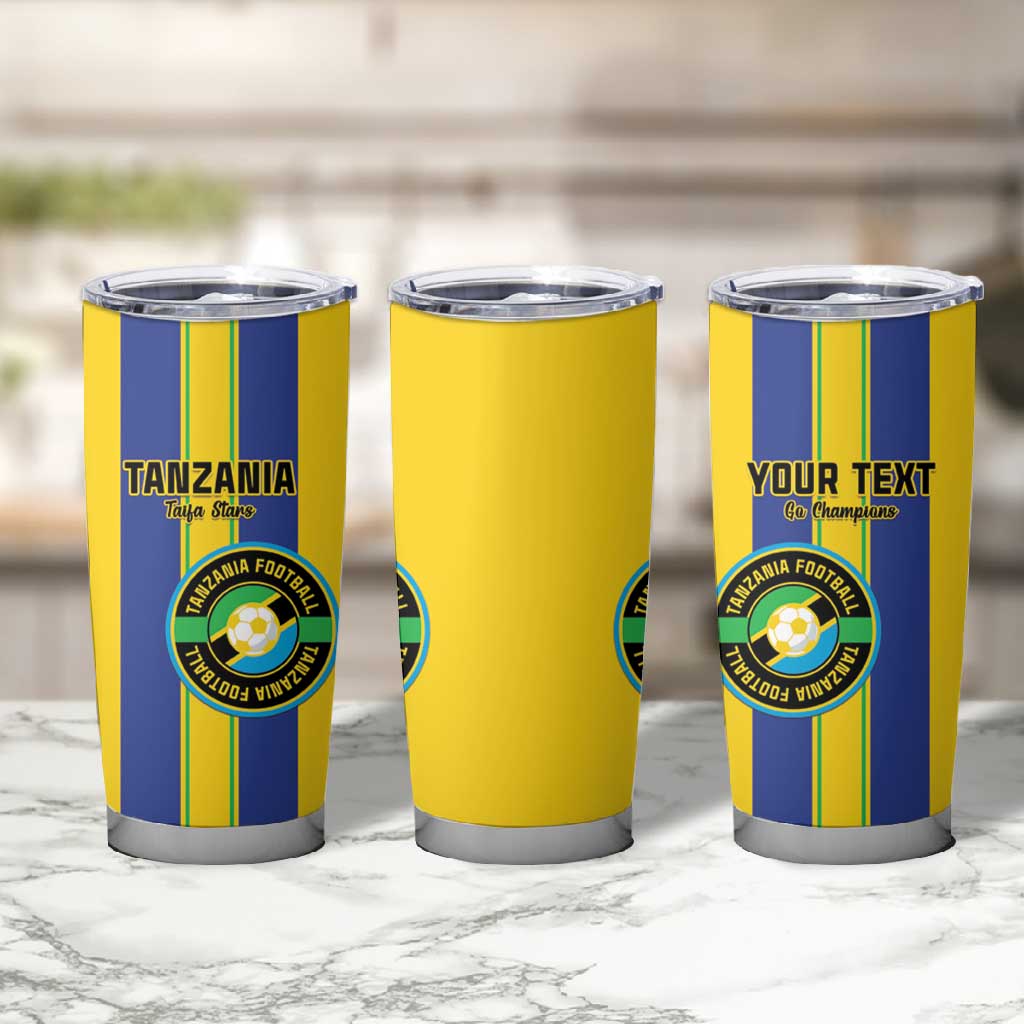 Custom Afro Tanzania Football Tumbler Cup We Are Champions LT15