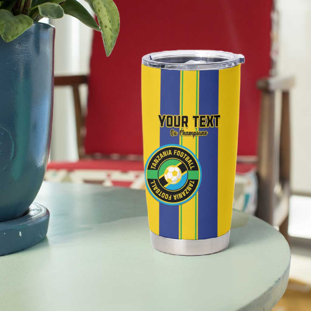 Custom Afro Tanzania Football Tumbler Cup We Are Champions LT15