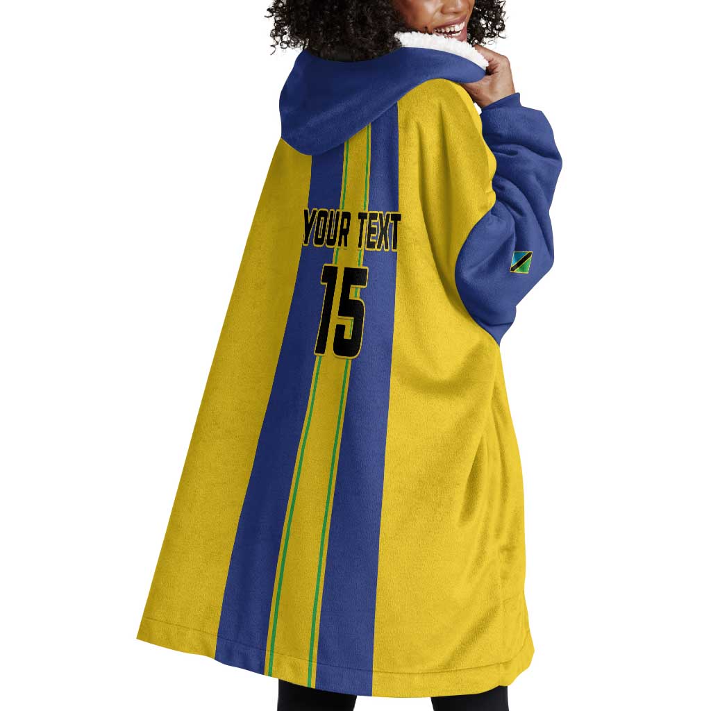 Custom Afro Tanzania Football Wearable Blanket Hoodie We Are Champions LT15
