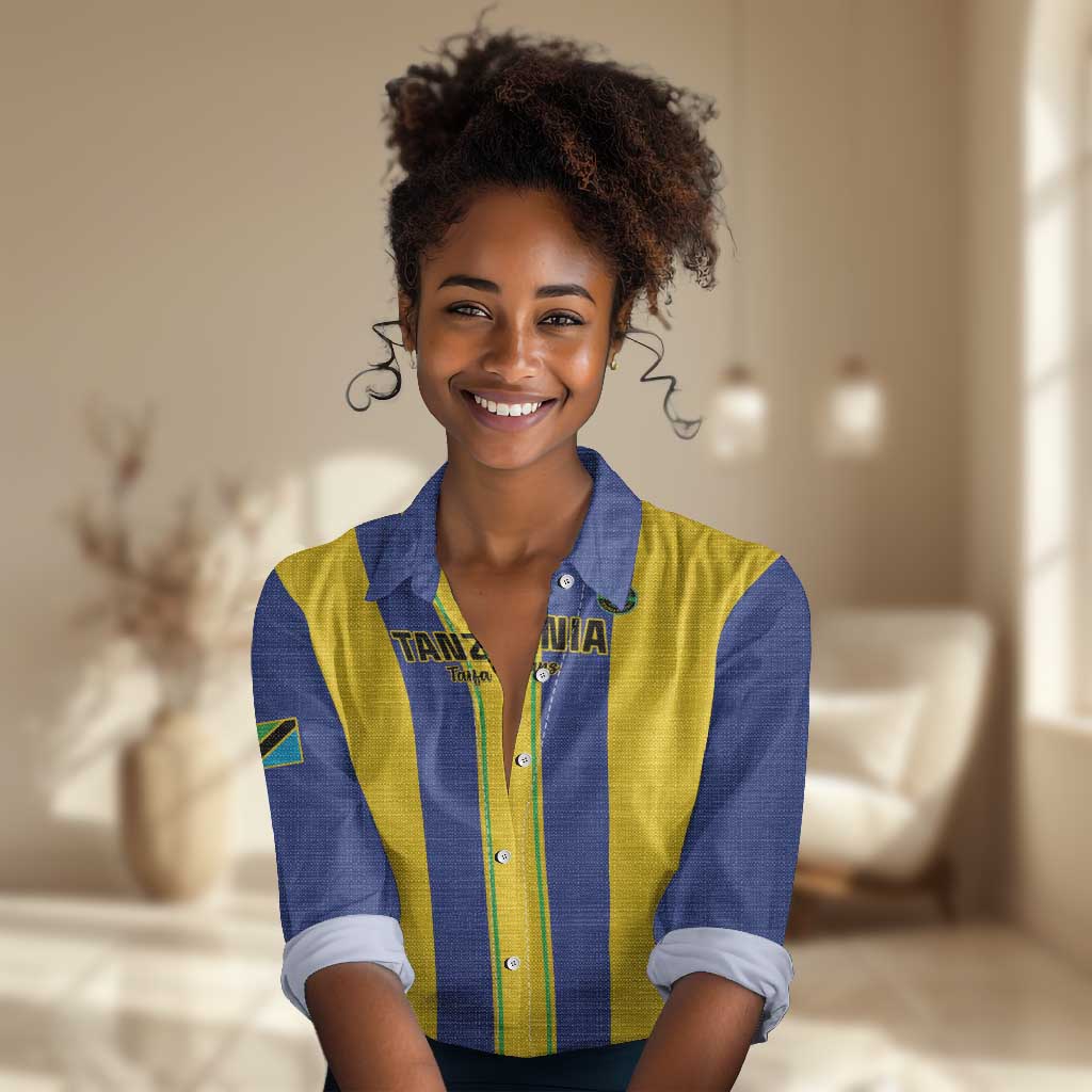 Custom Afro Tanzania Football Women Casual Shirt We Are Champions LT15
