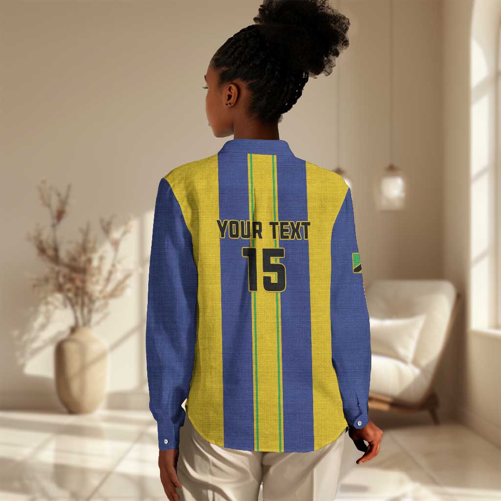 Custom Afro Tanzania Football Women Casual Shirt We Are Champions LT15