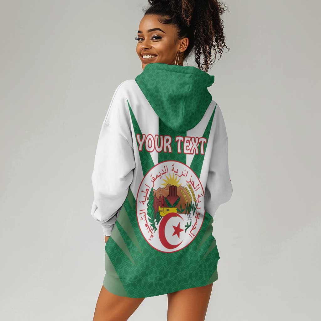 Personalised Afro Algeria Hoodie Dress Coat Of Arms With Islamic Pattern LT15