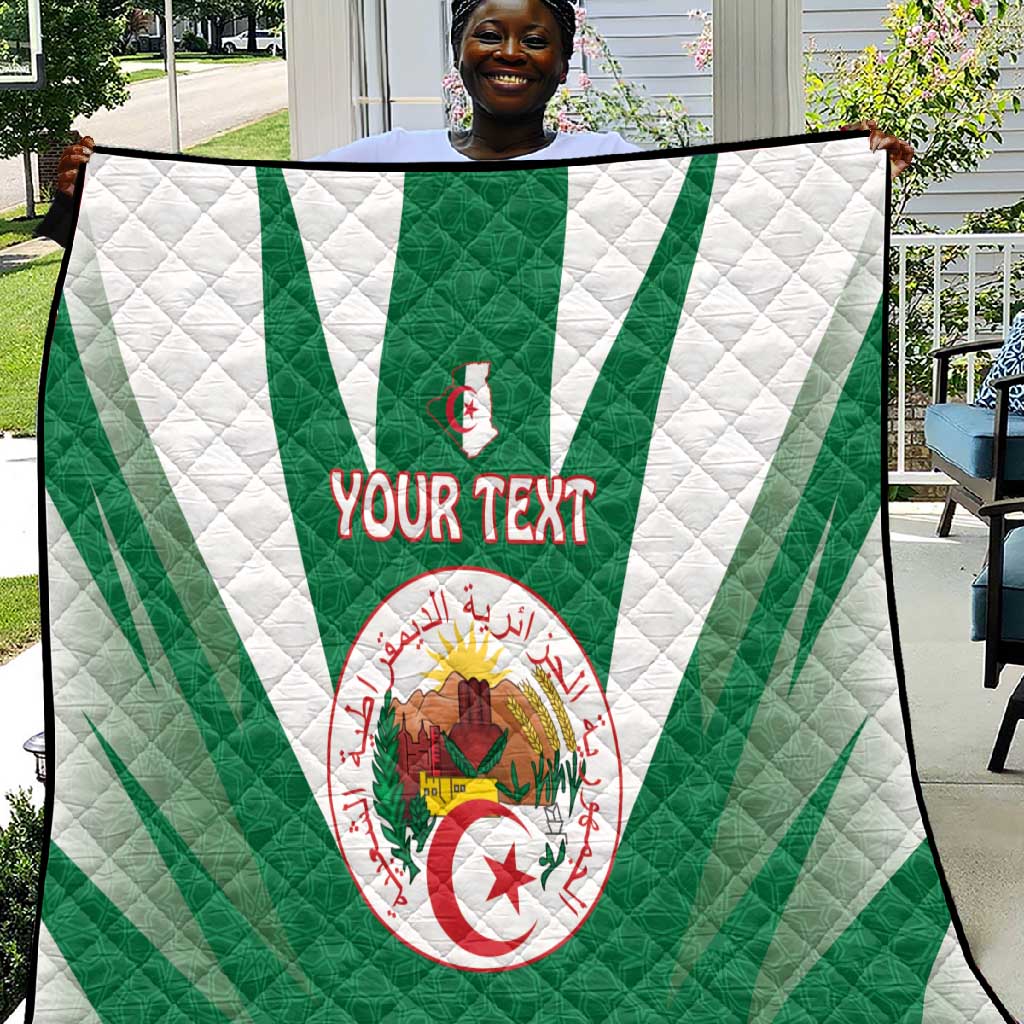 Personalised Afro Algeria Quilt Coat Of Arms With Islamic Pattern LT15