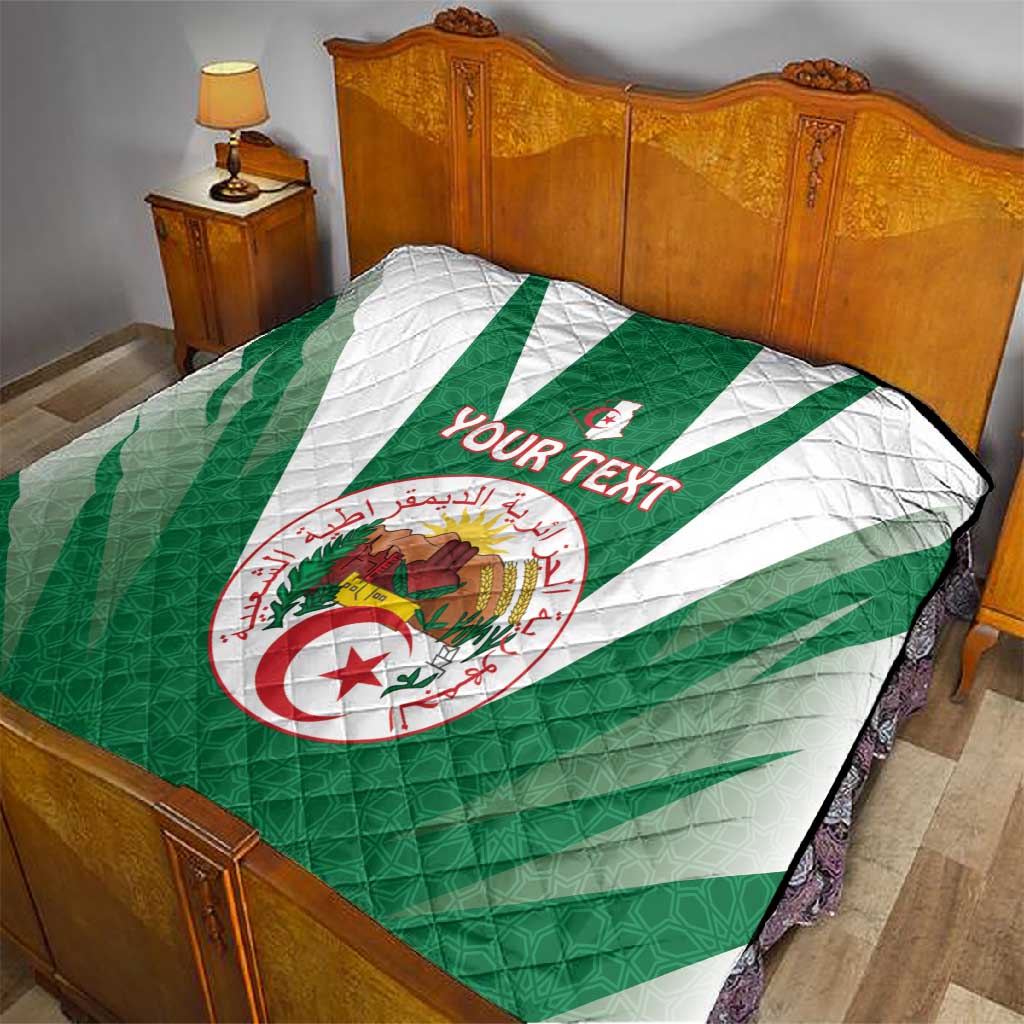 Personalised Afro Algeria Quilt Coat Of Arms With Islamic Pattern LT15