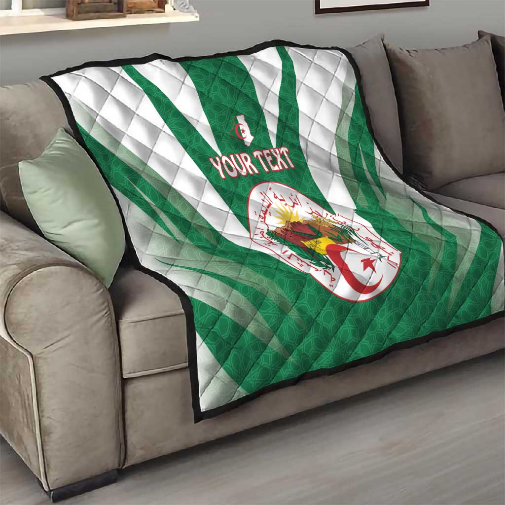 Personalised Afro Algeria Quilt Coat Of Arms With Islamic Pattern LT15