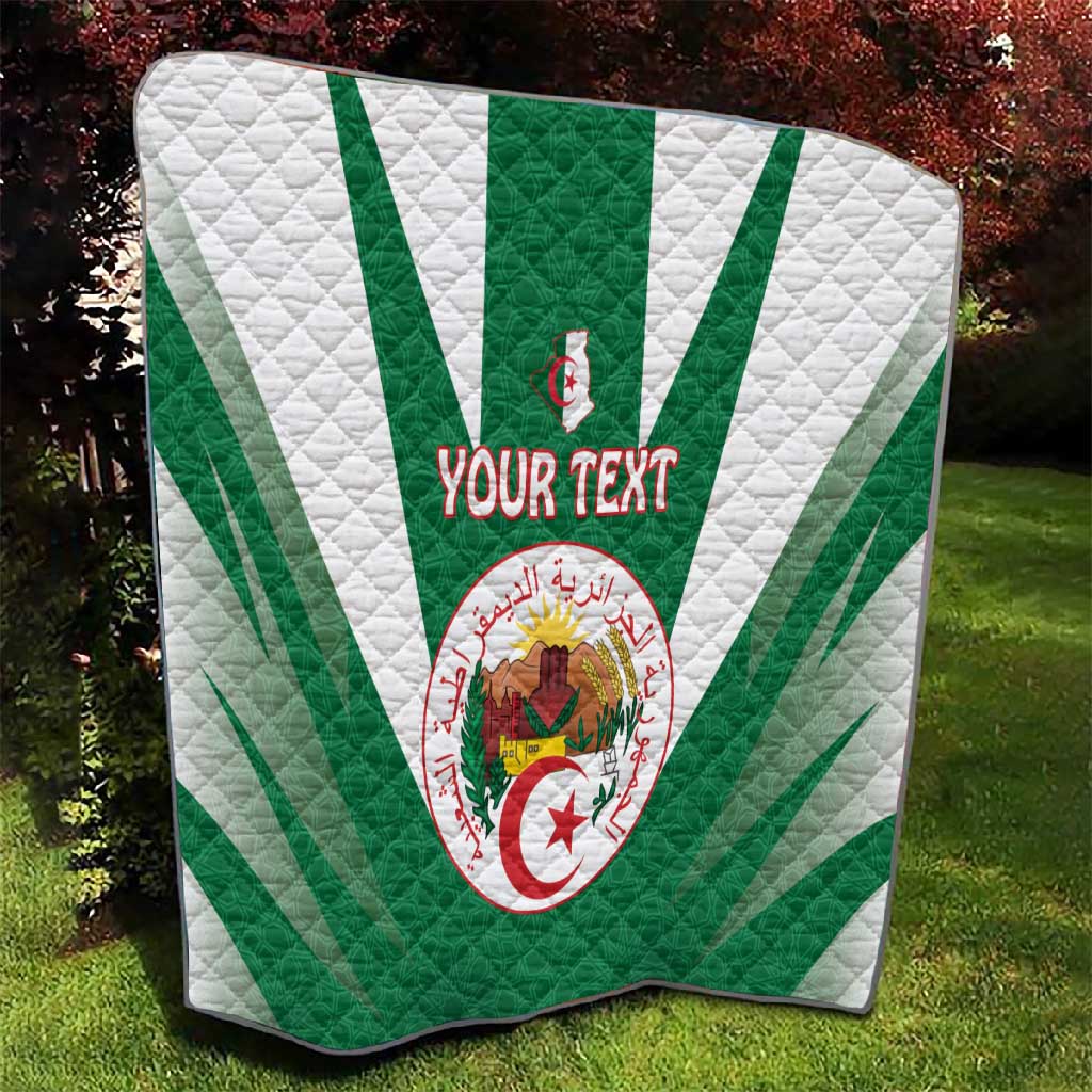Personalised Afro Algeria Quilt Coat Of Arms With Islamic Pattern LT15