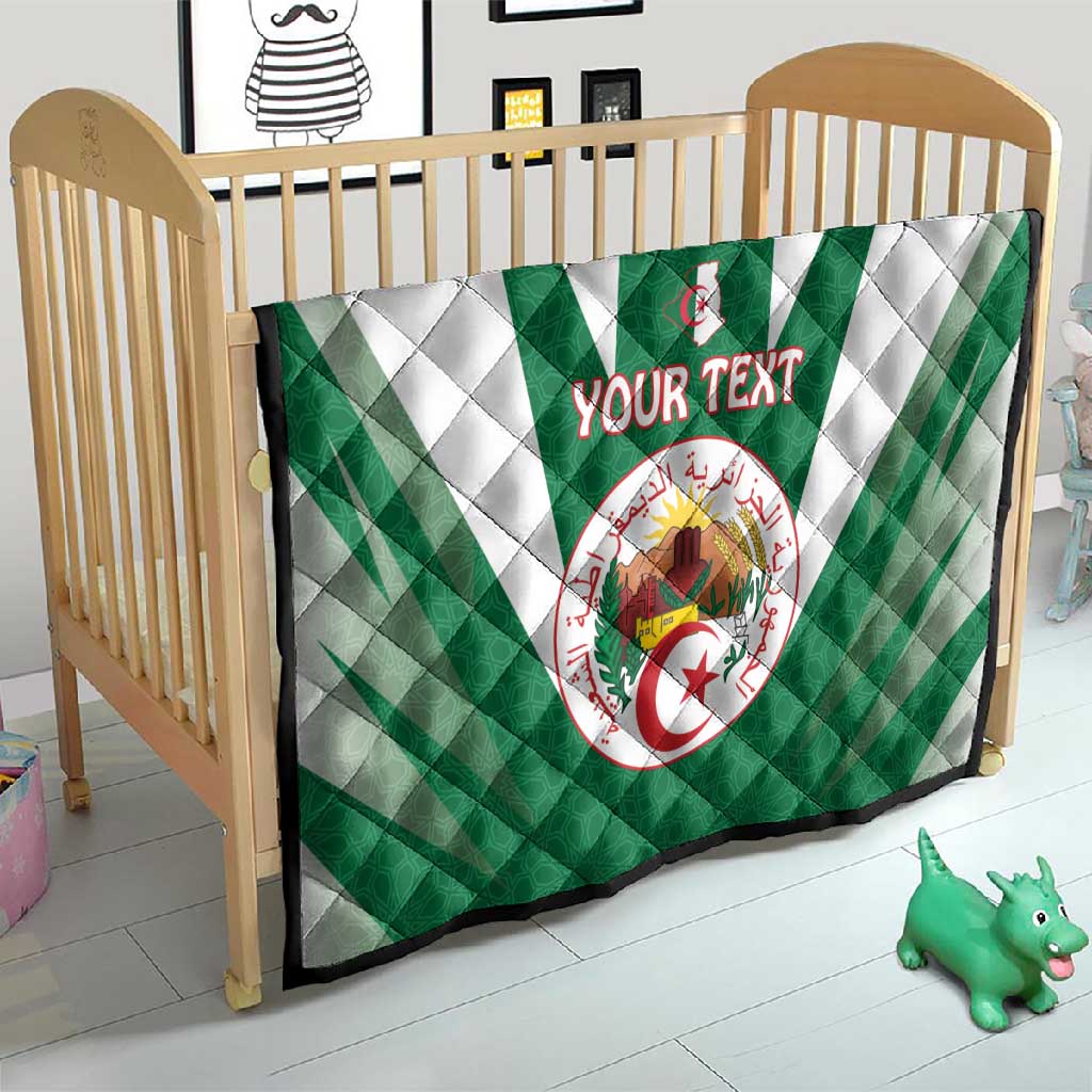 Personalised Afro Algeria Quilt Coat Of Arms With Islamic Pattern LT15