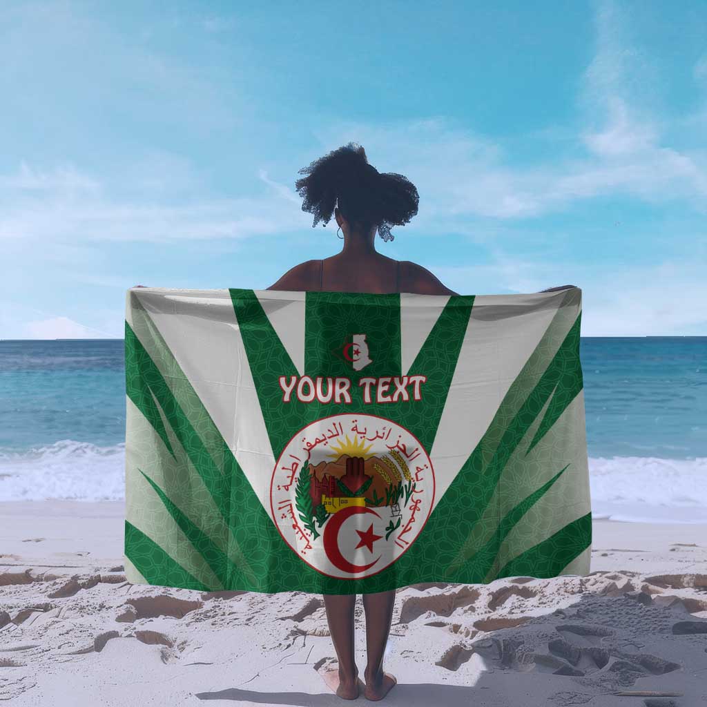 Personalised Afro Algeria Sarong Coat Of Arms With Islamic Pattern LT15