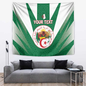 Personalised Afro Algeria Tapestry Coat Of Arms With Islamic Pattern LT15