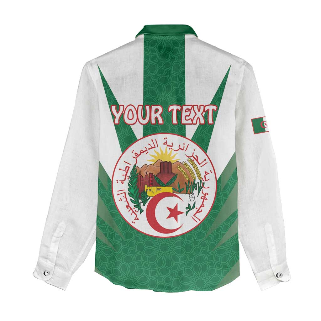 Personalised Afro Algeria Women Casual Shirt Coat Of Arms With Islamic Pattern LT15