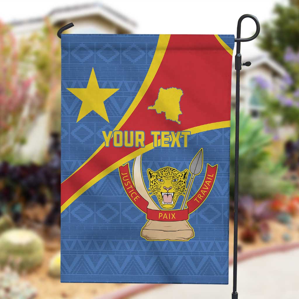 Personalised DR Congo Garden Flag Coat Of Arms With Map LT15