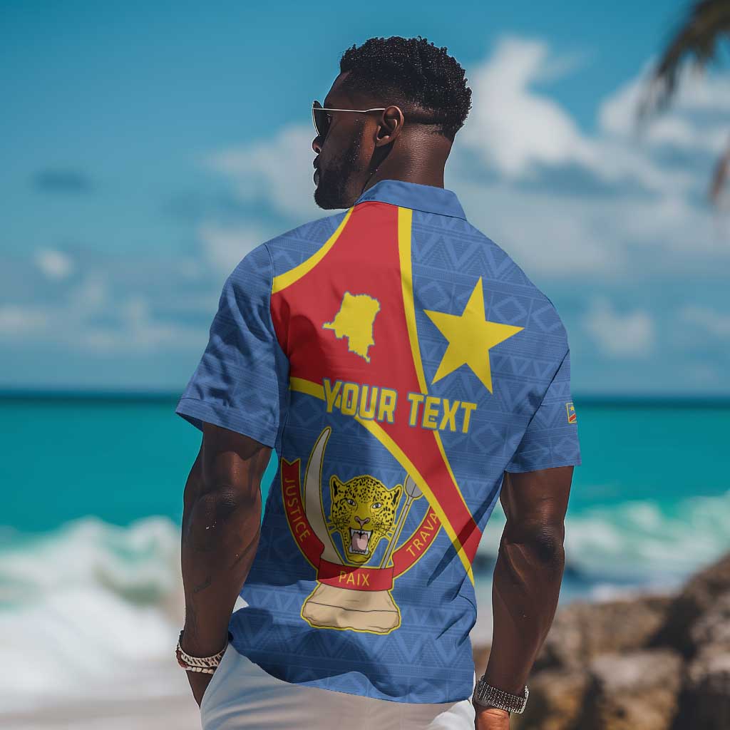 Personalised DR Congo Hawaiian Shirt Coat Of Arms With Map LT15
