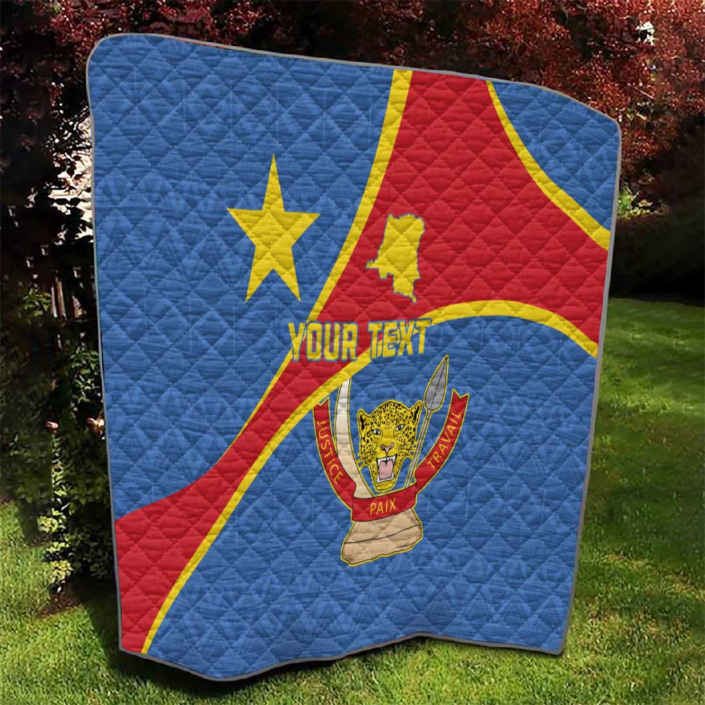 Personalised DR Congo Quilt Coat Of Arms With Map LT15