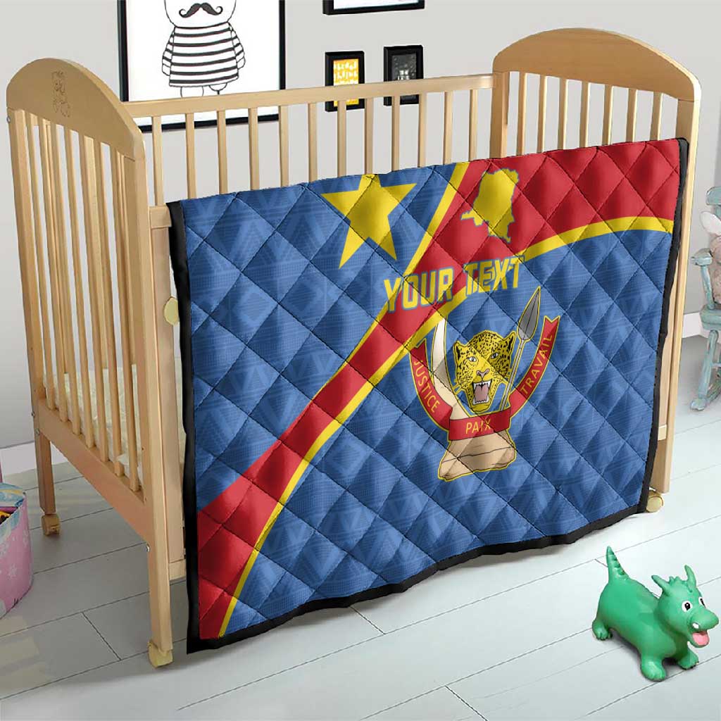 Personalised DR Congo Quilt Coat Of Arms With Map LT15