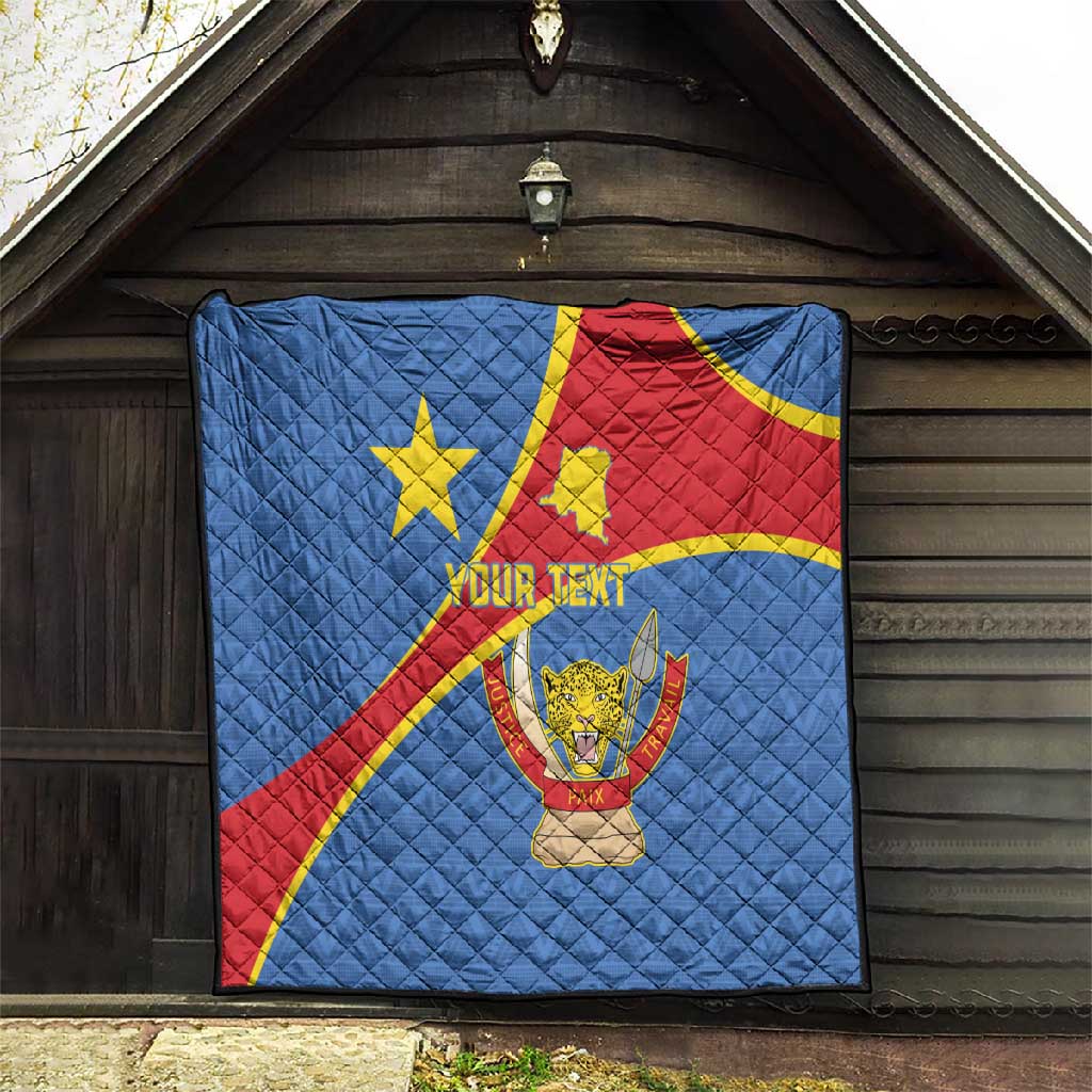 Personalised DR Congo Quilt Coat Of Arms With Map LT15