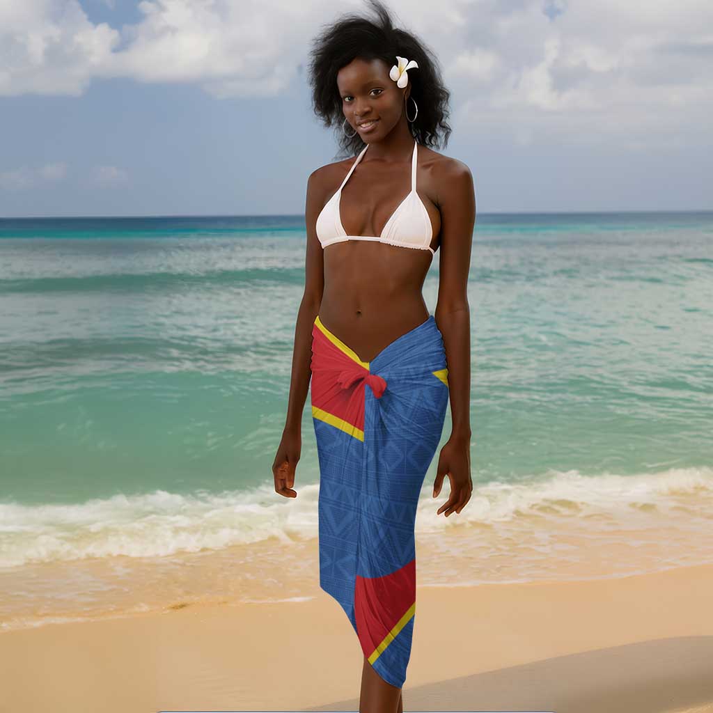 Personalised DR Congo Sarong Coat Of Arms With Map LT15