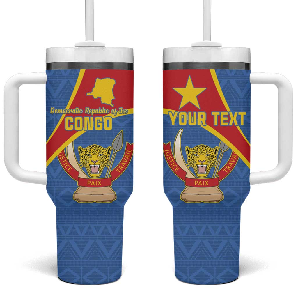 Personalised DR Congo Tumbler With Handle Coat Of Arms With Map LT15