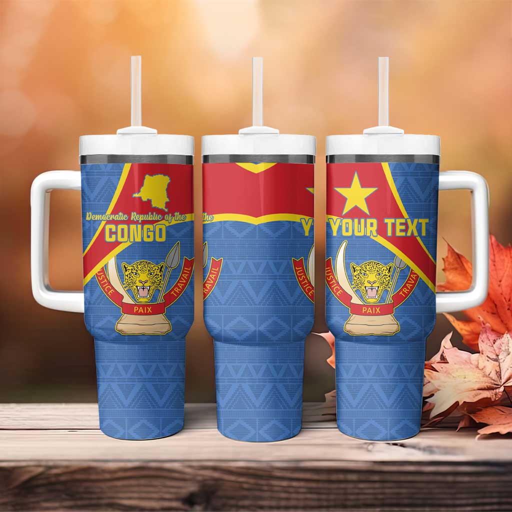 Personalised DR Congo Tumbler With Handle Coat Of Arms With Map LT15