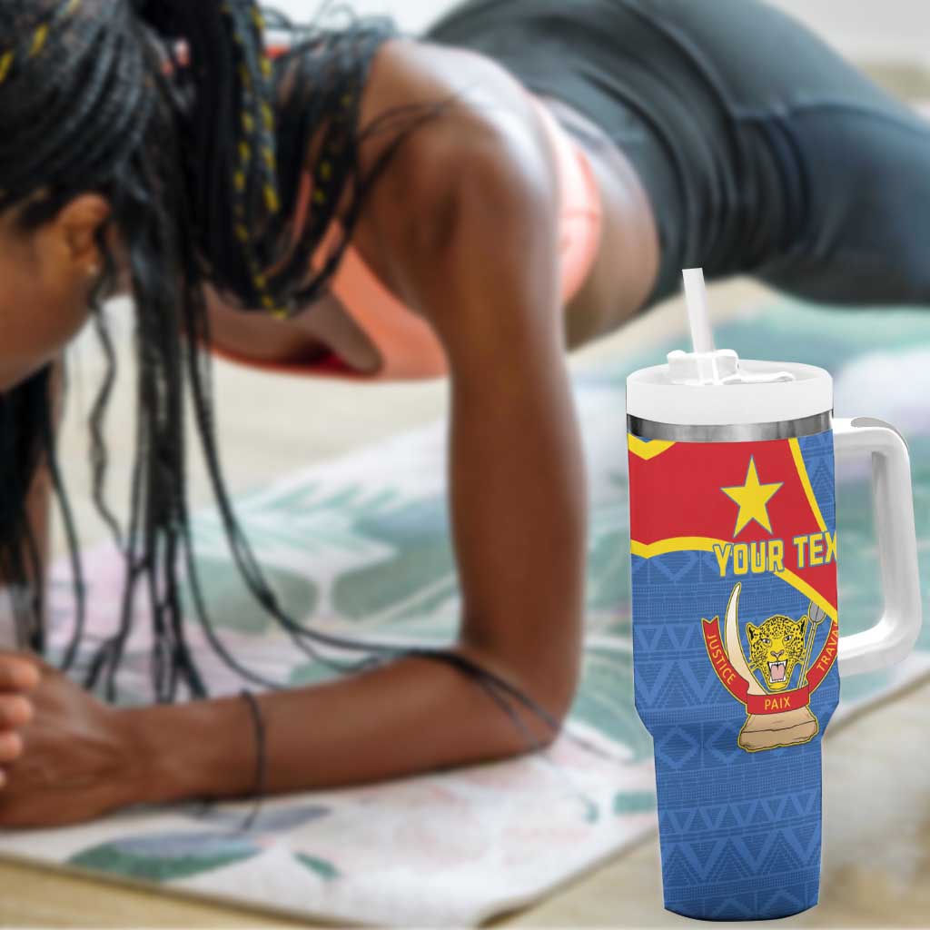 Personalised DR Congo Tumbler With Handle Coat Of Arms With Map LT15