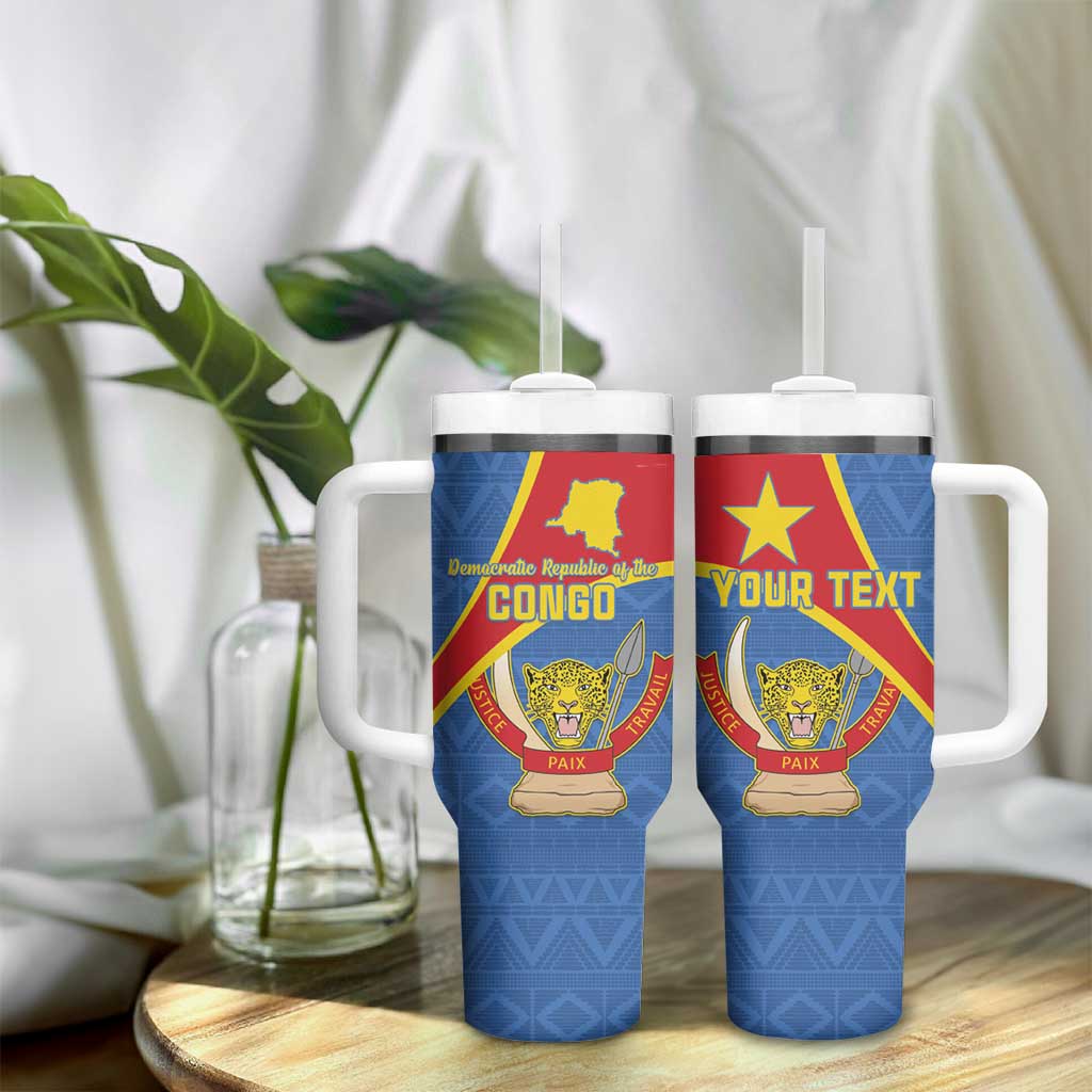 Personalised DR Congo Tumbler With Handle Coat Of Arms With Map LT15