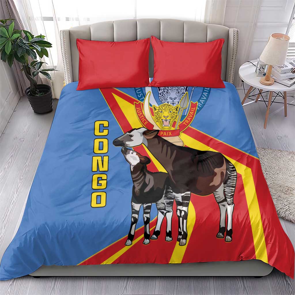 DR Congo Bedding Set Okapi Coat Of Arms LT15