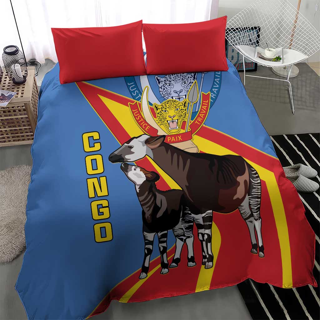 DR Congo Bedding Set Okapi Coat Of Arms LT15