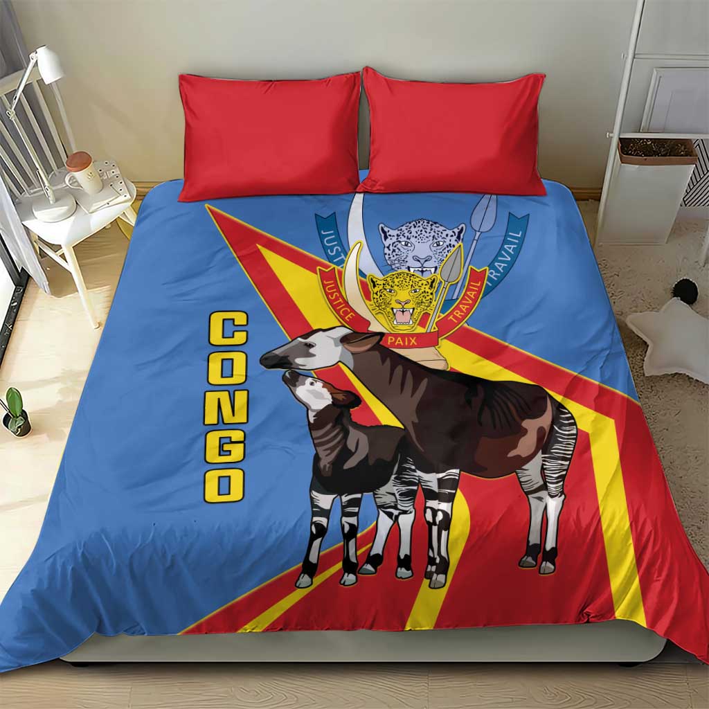 DR Congo Bedding Set Okapi Coat Of Arms LT15
