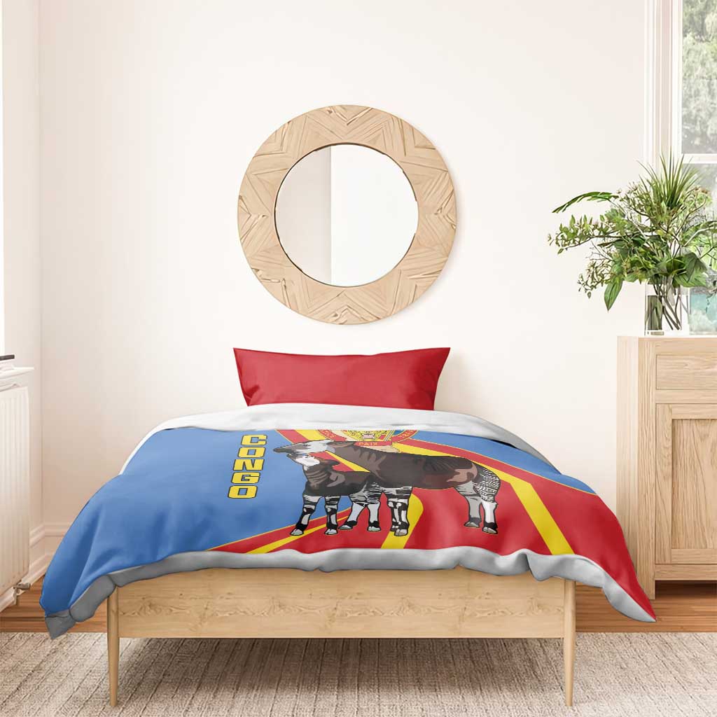 DR Congo Bedding Set Okapi Coat Of Arms LT15