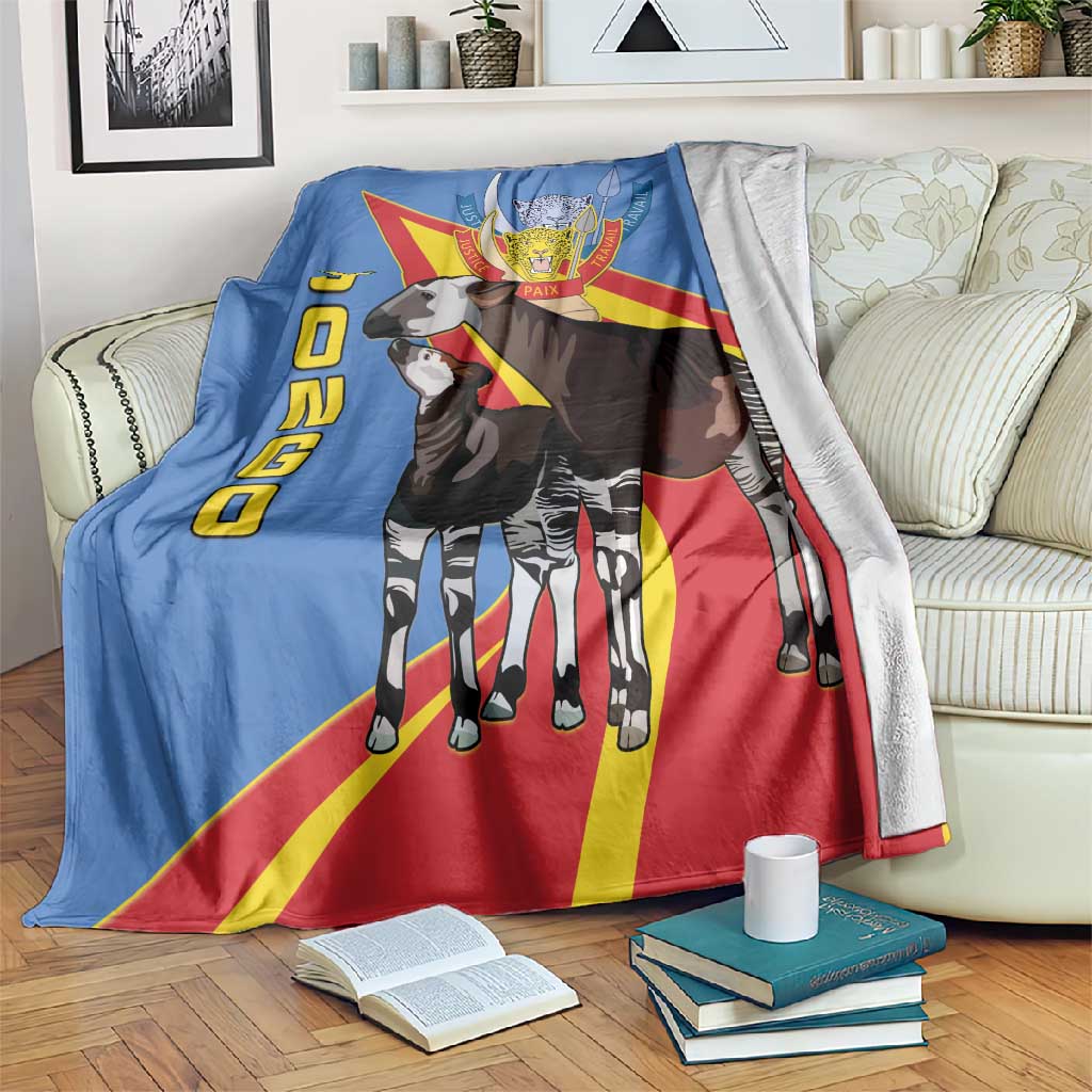 DR Congo Blanket Okapi Coat Of Arms LT15