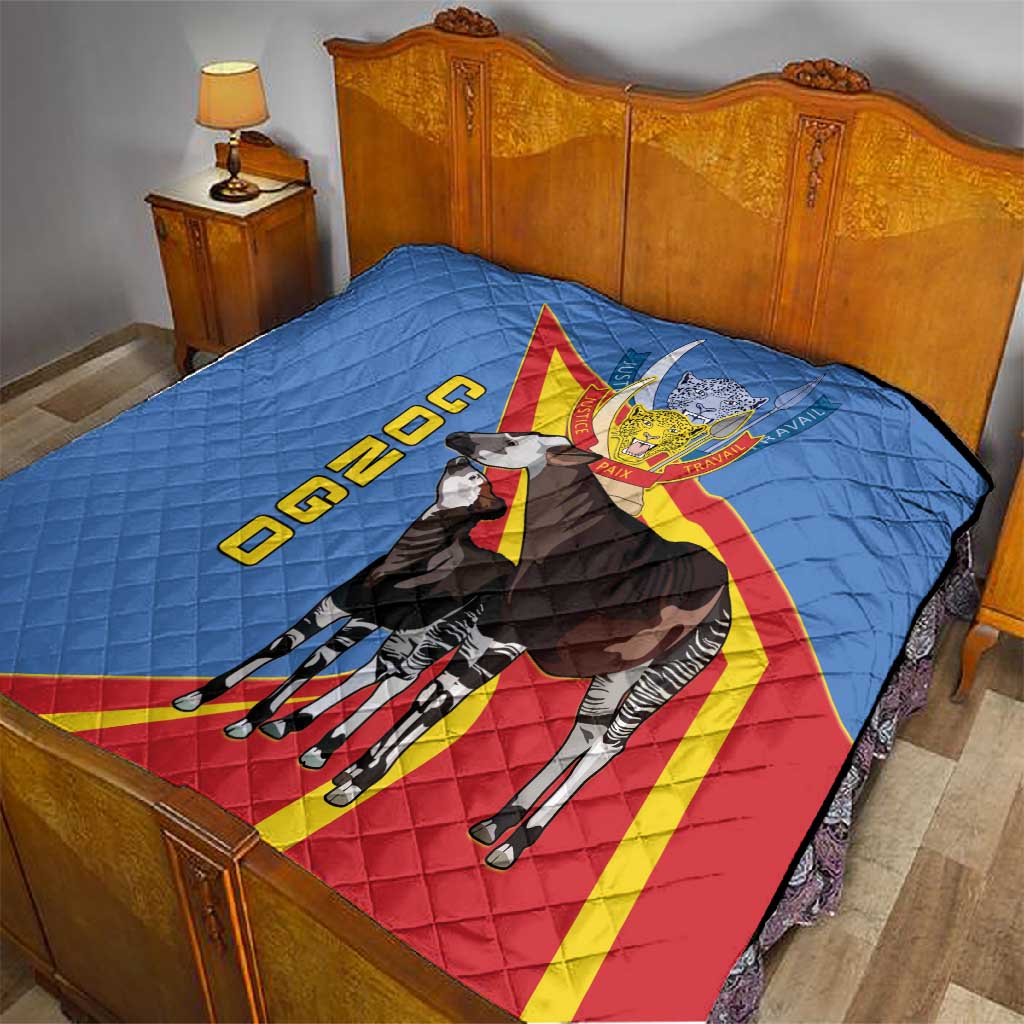 DR Congo Quilt Okapi Coat Of Arms LT15