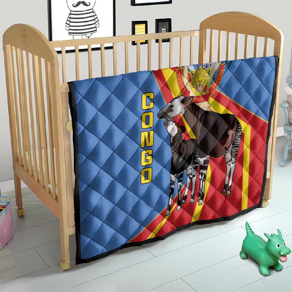 DR Congo Quilt Okapi Coat Of Arms LT15