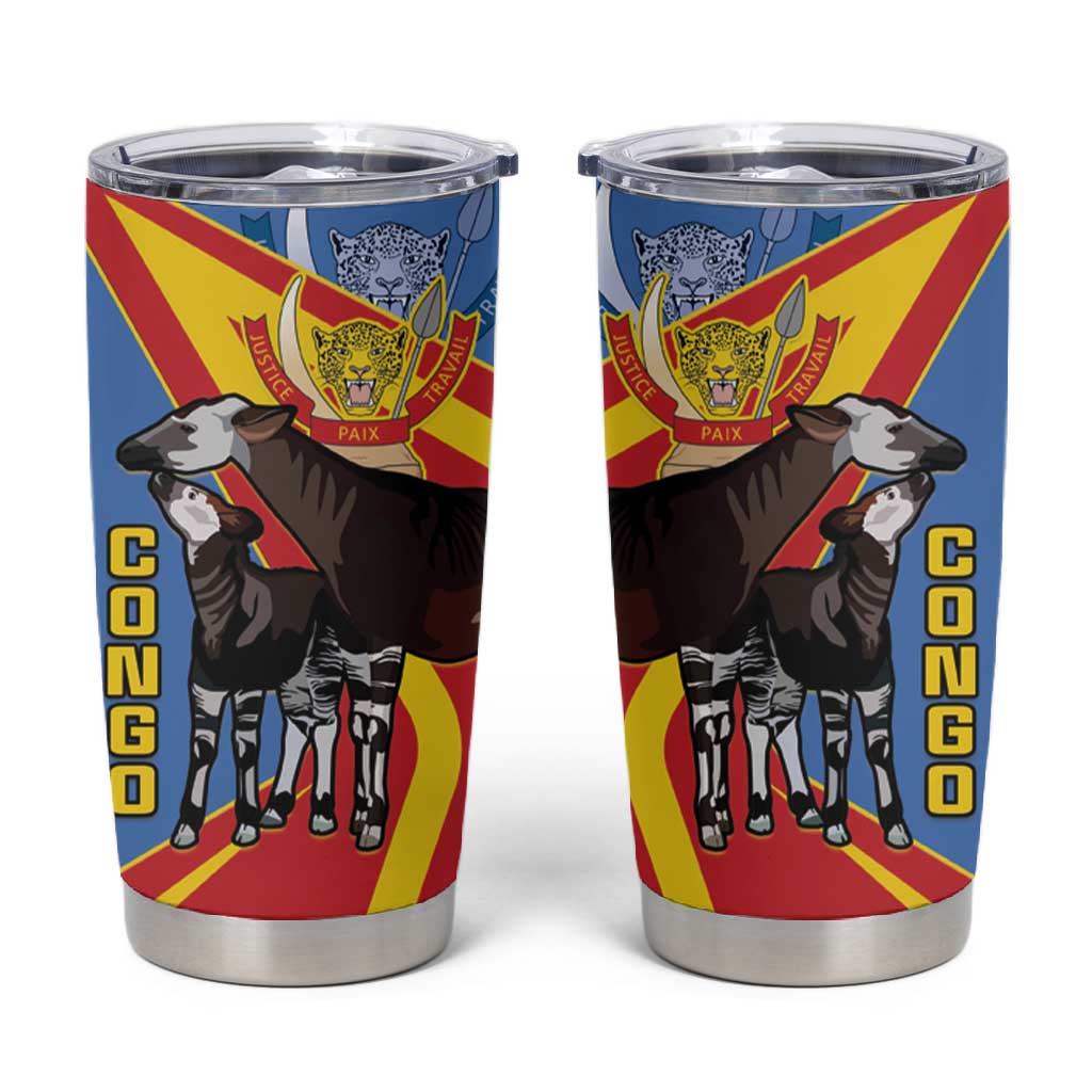 DR Congo Tumbler Cup Okapi Coat Of Arms LT15
