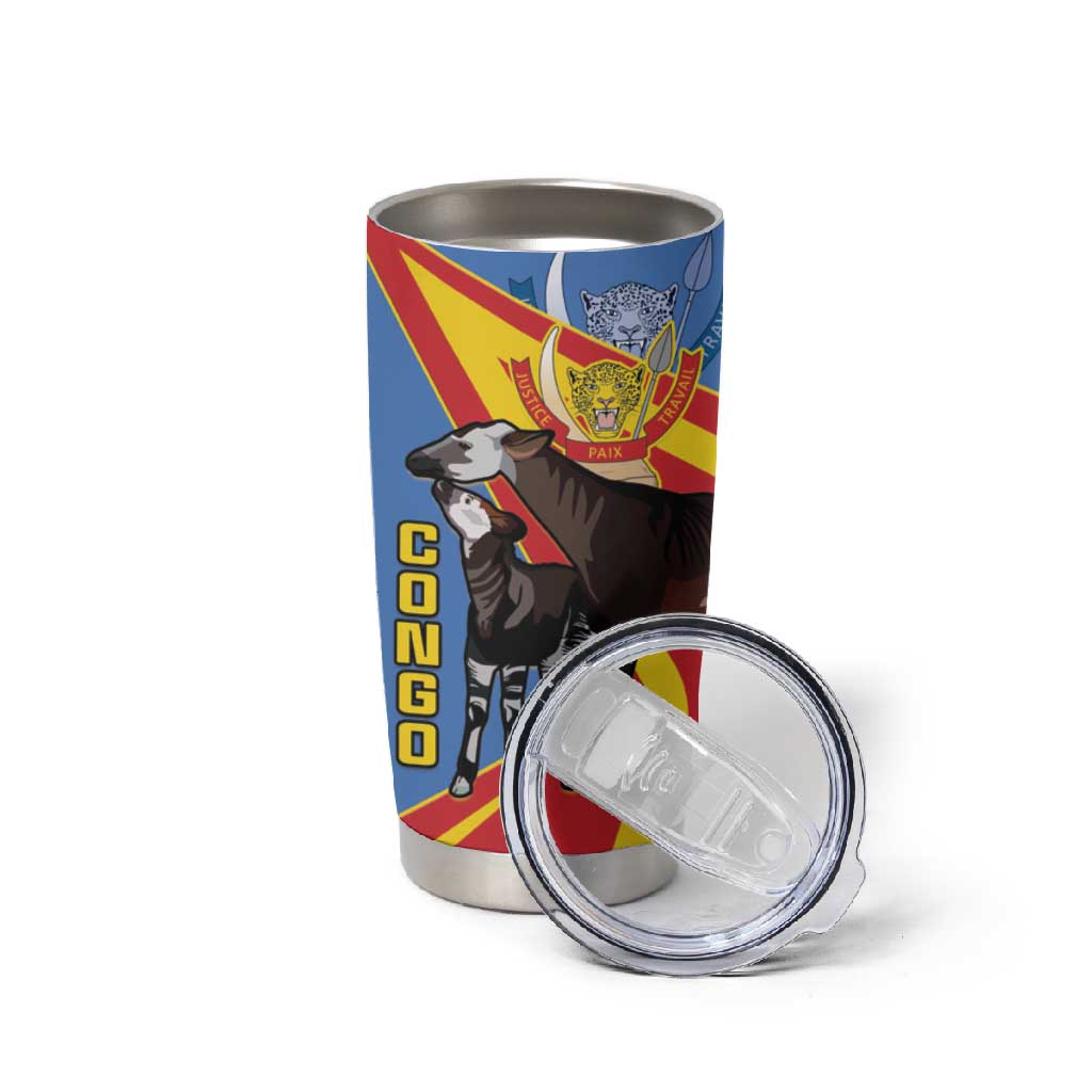 DR Congo Tumbler Cup Okapi Coat Of Arms LT15