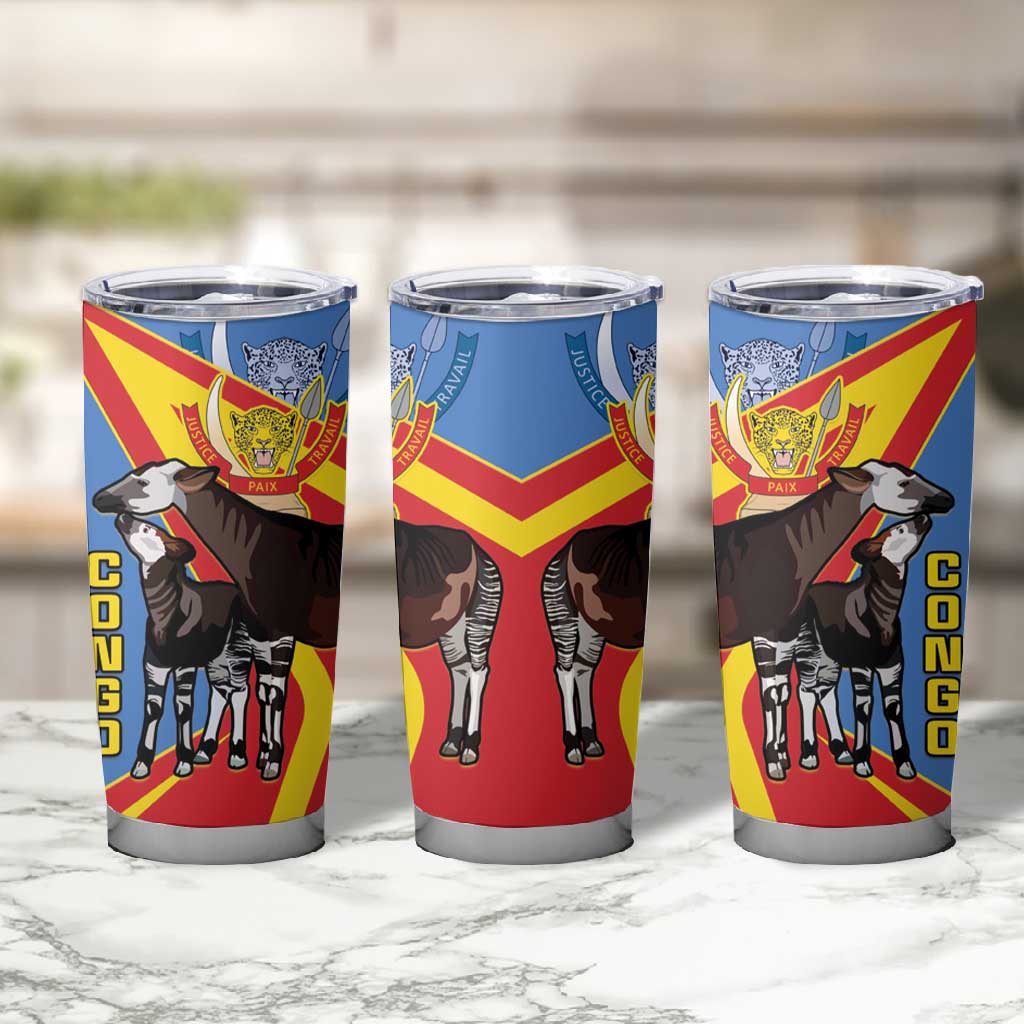 DR Congo Tumbler Cup Okapi Coat Of Arms LT15
