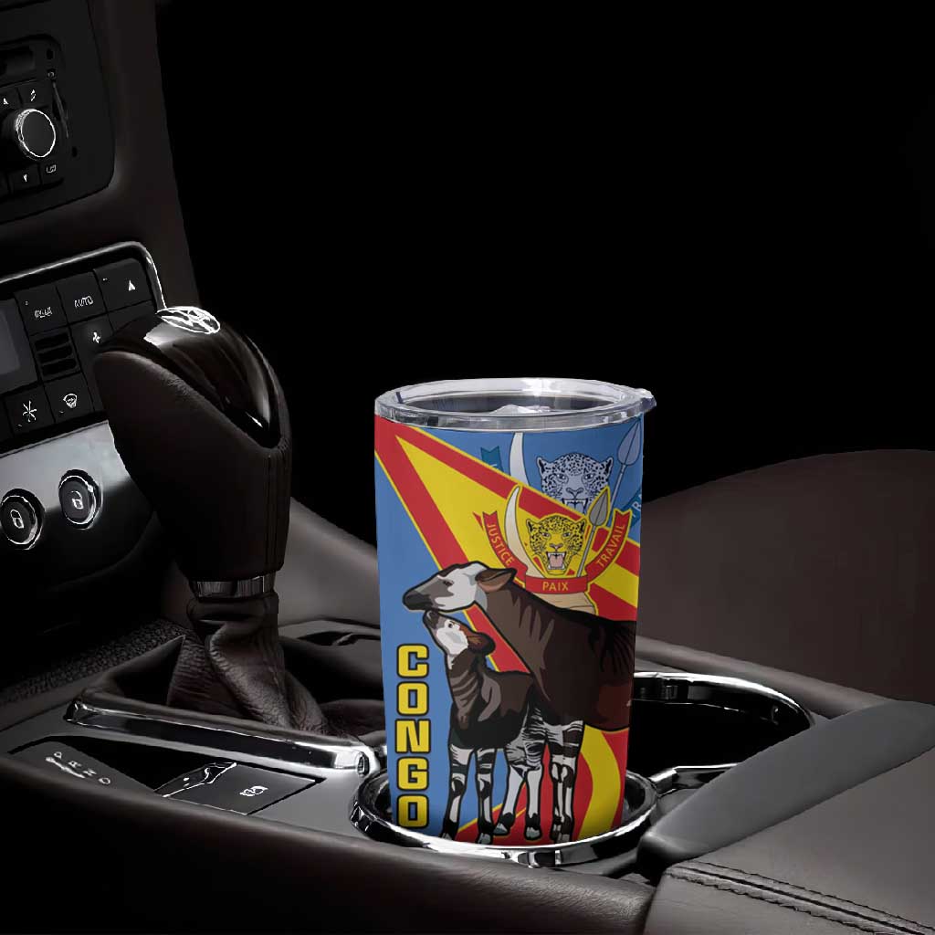 DR Congo Tumbler Cup Okapi Coat Of Arms LT15