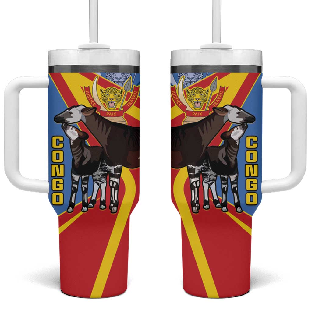 DR Congo Tumbler With Handle Okapi Coat Of Arms LT15