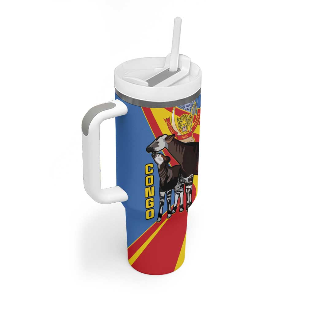 DR Congo Tumbler With Handle Okapi Coat Of Arms LT15