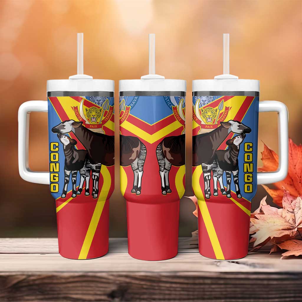 DR Congo Tumbler With Handle Okapi Coat Of Arms LT15