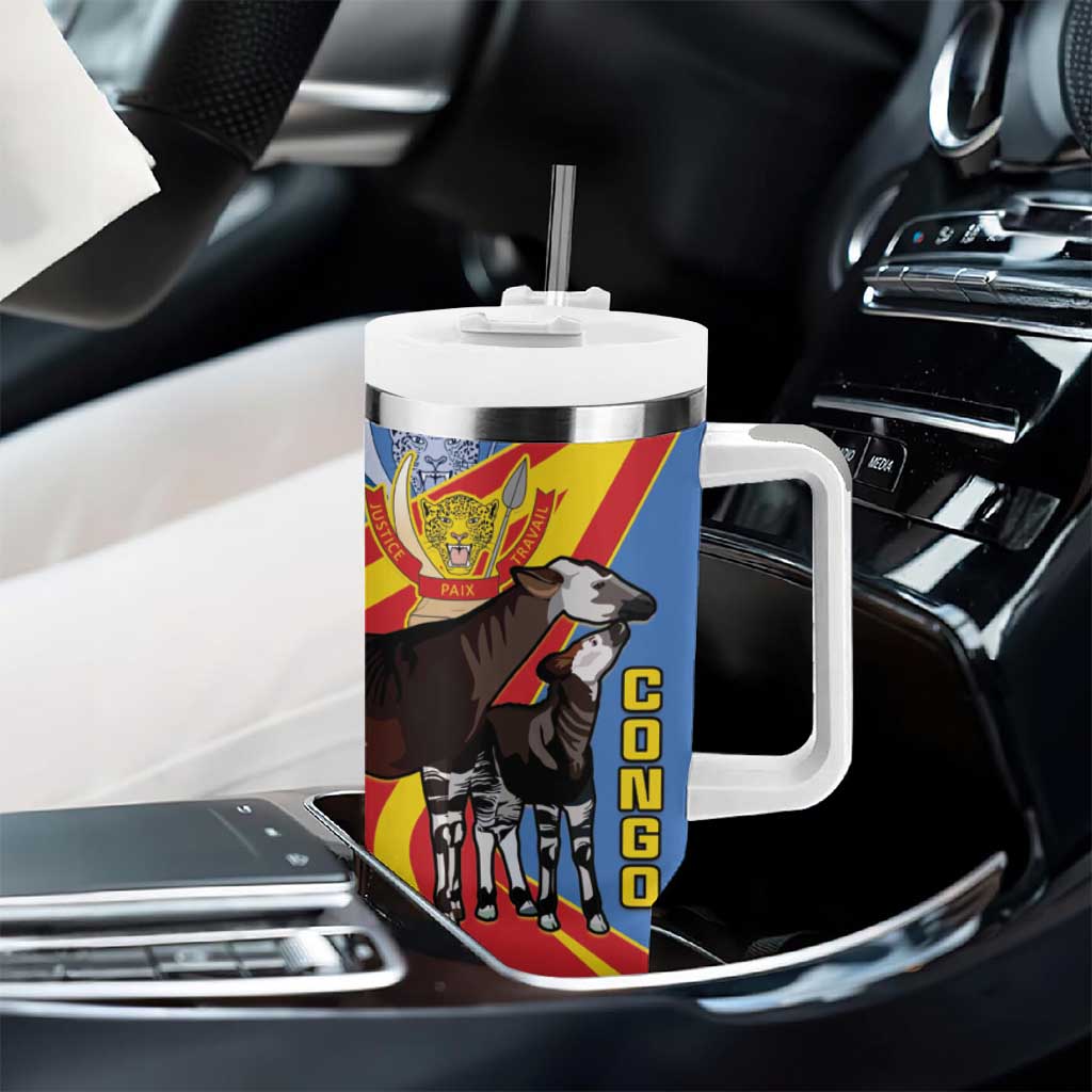 DR Congo Tumbler With Handle Okapi Coat Of Arms LT15
