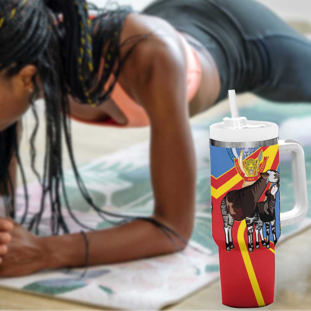 DR Congo Tumbler With Handle Okapi Coat Of Arms LT15