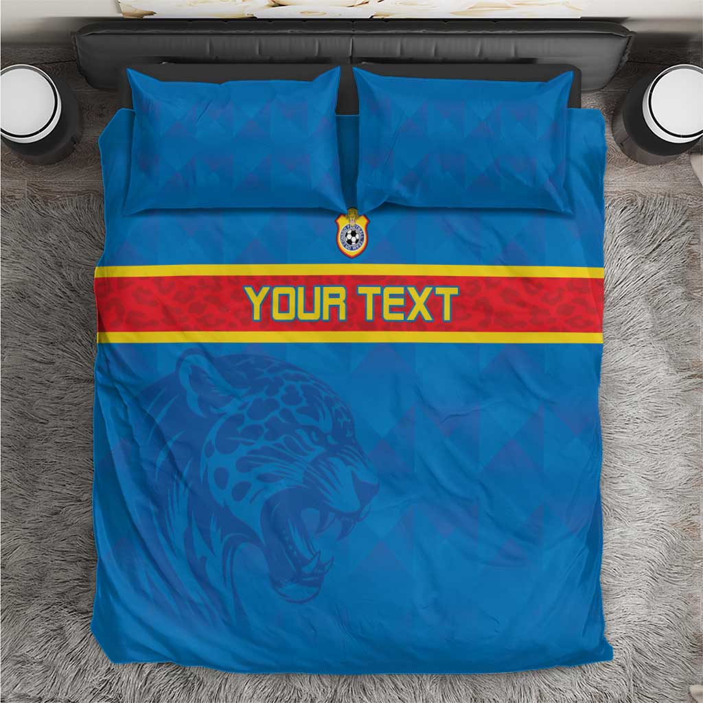 DR Congo Football Custom Bedding Set Go Champions LT15