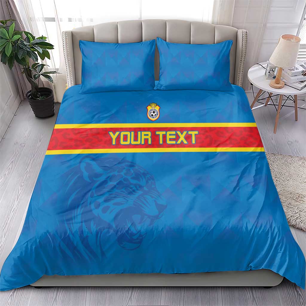 DR Congo Football Custom Bedding Set Go Champions LT15