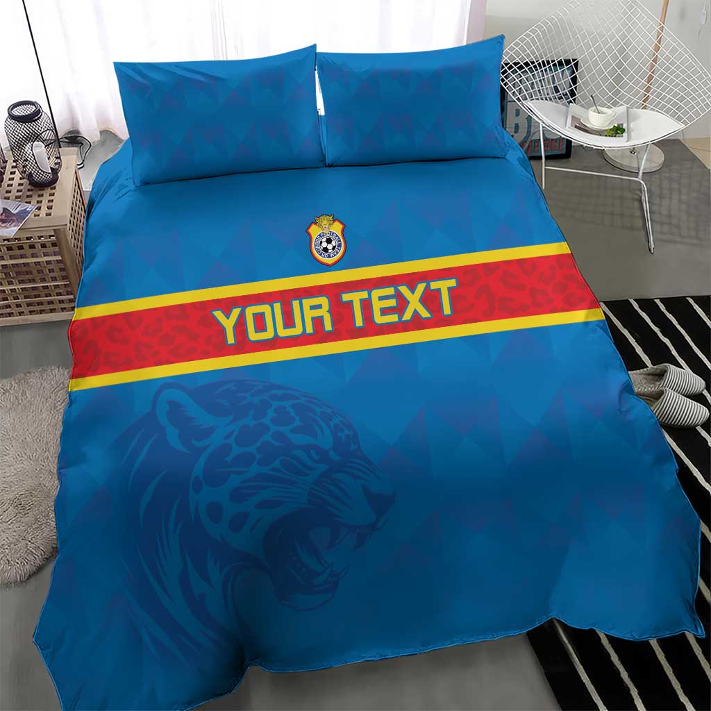 DR Congo Football Custom Bedding Set Go Champions LT15