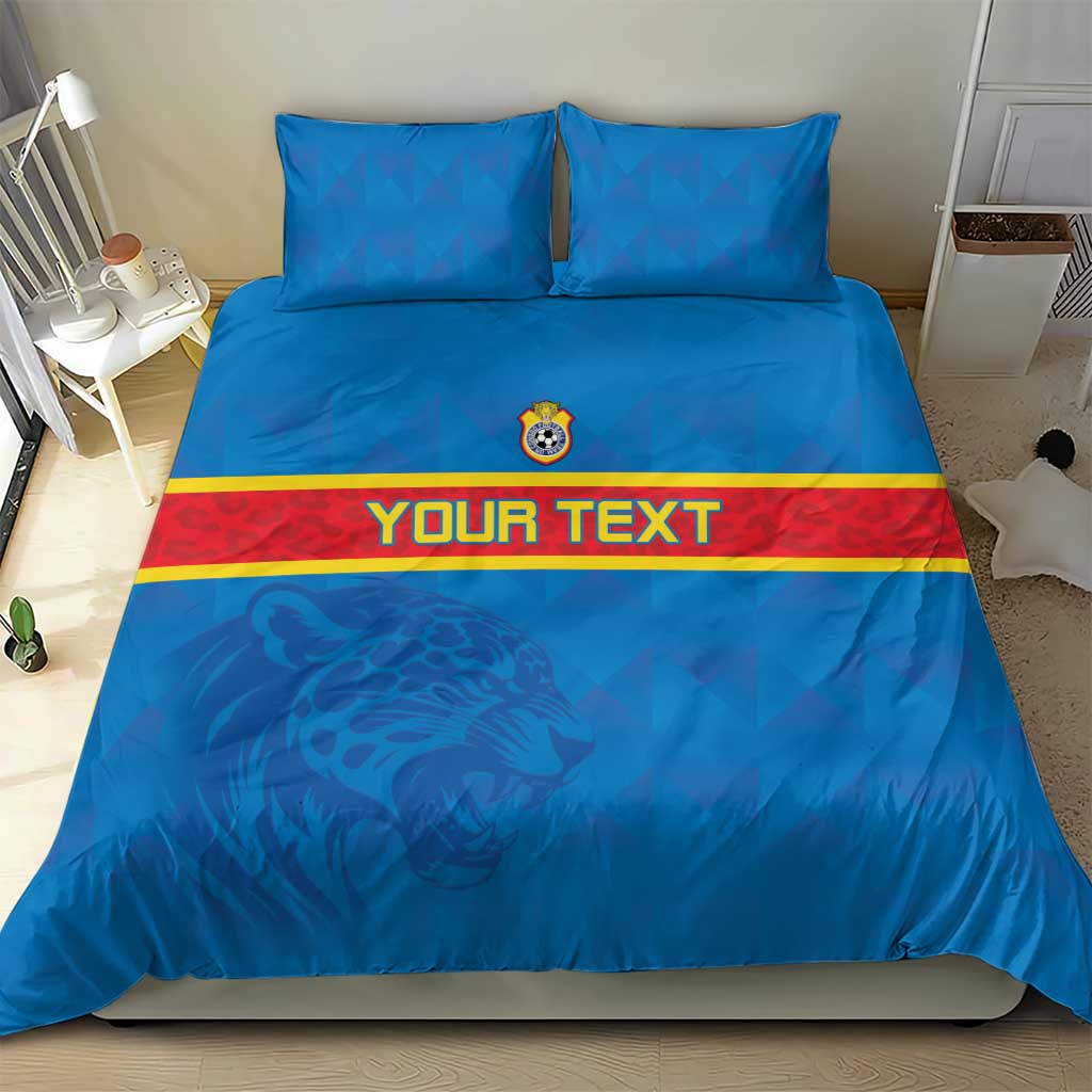 DR Congo Football Custom Bedding Set Go Champions LT15