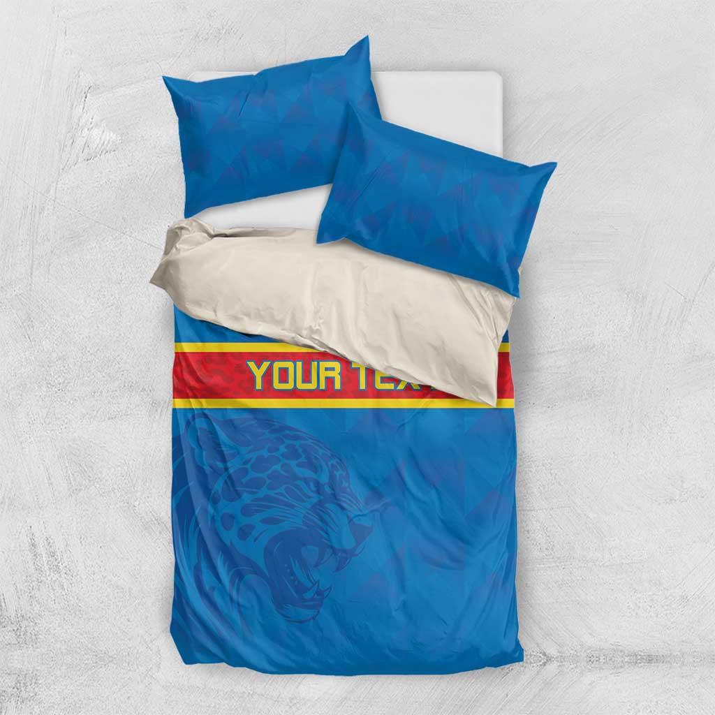 DR Congo Football Custom Bedding Set Go Champions LT15