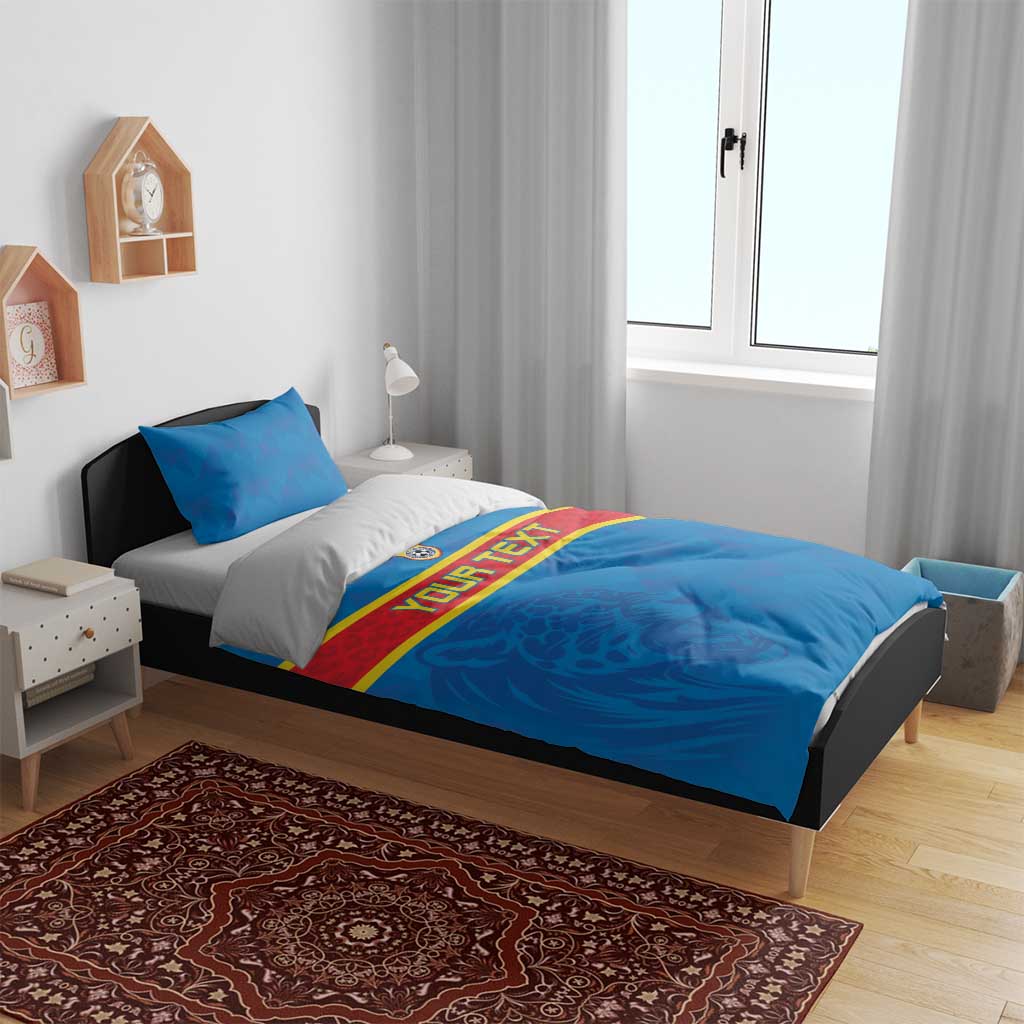 DR Congo Football Custom Bedding Set Go Champions LT15