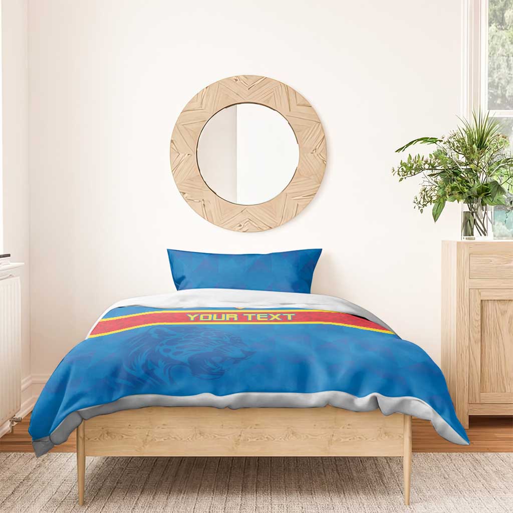 DR Congo Football Custom Bedding Set Go Champions LT15
