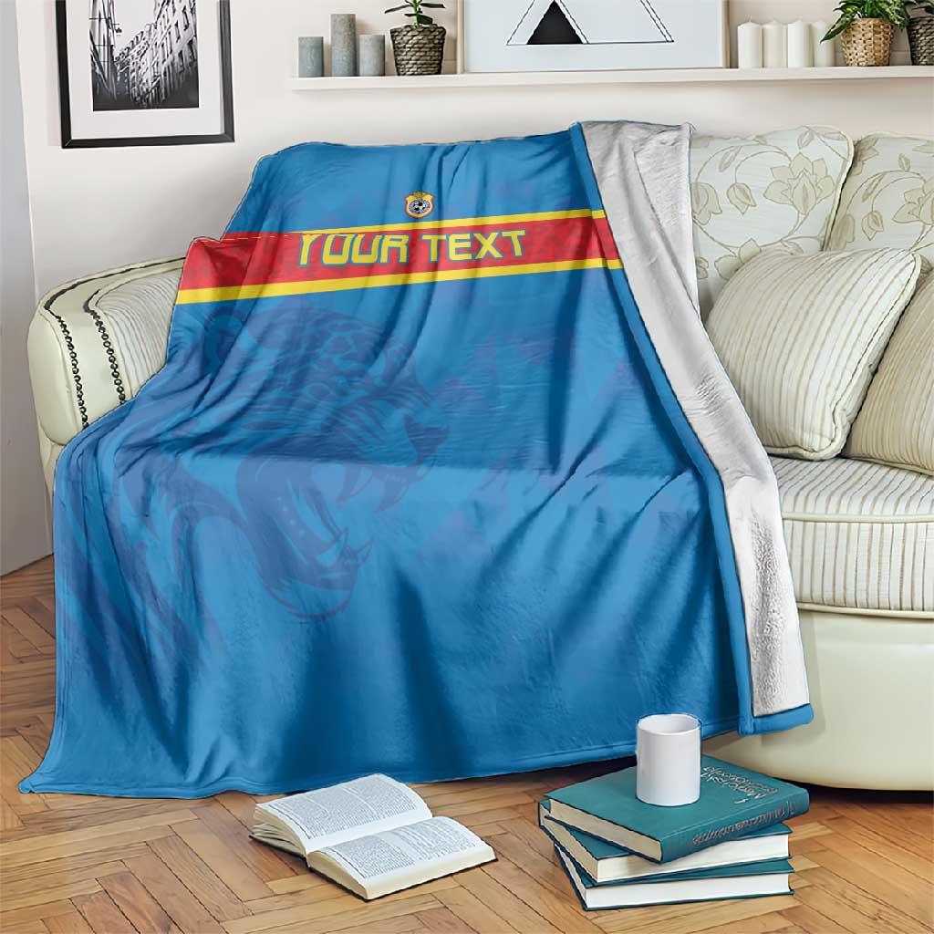 DR Congo Football Custom Blanket Go Champions LT15