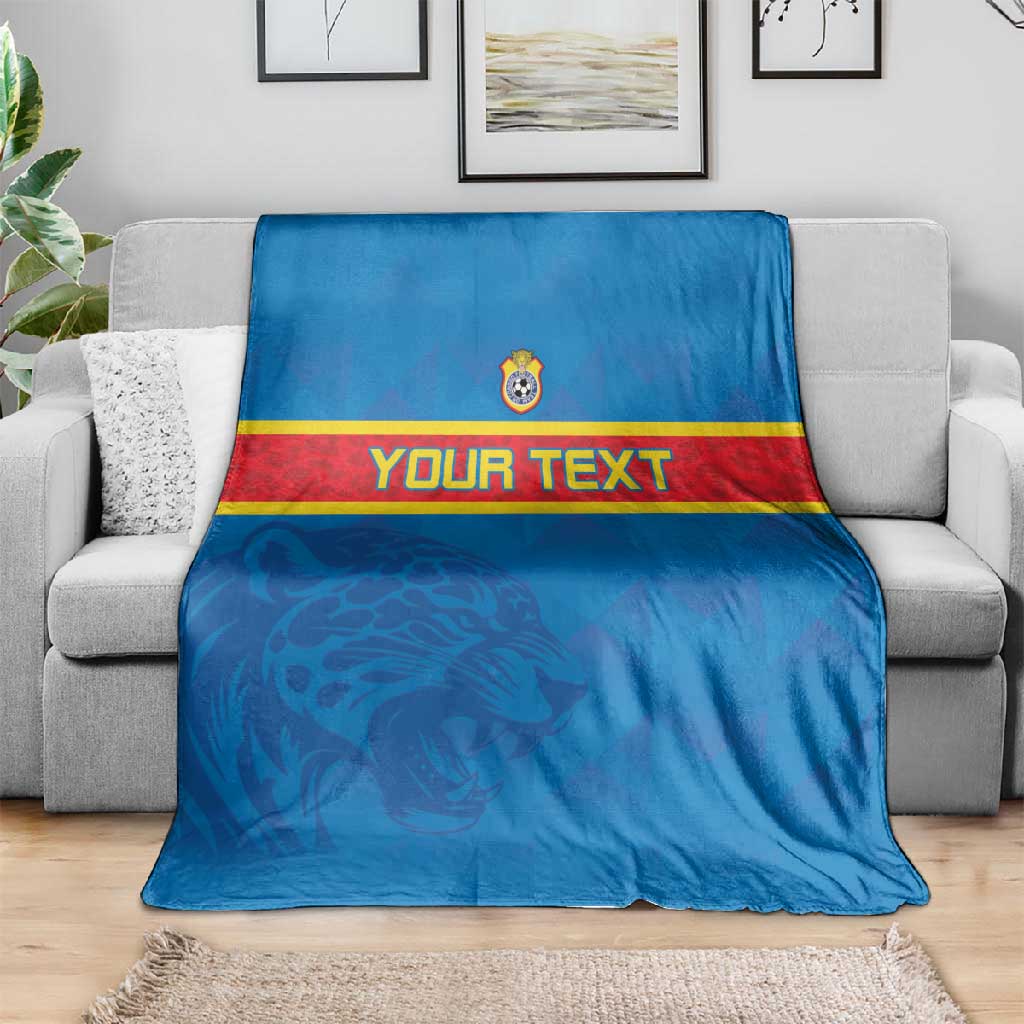 DR Congo Football Custom Blanket Go Champions LT15